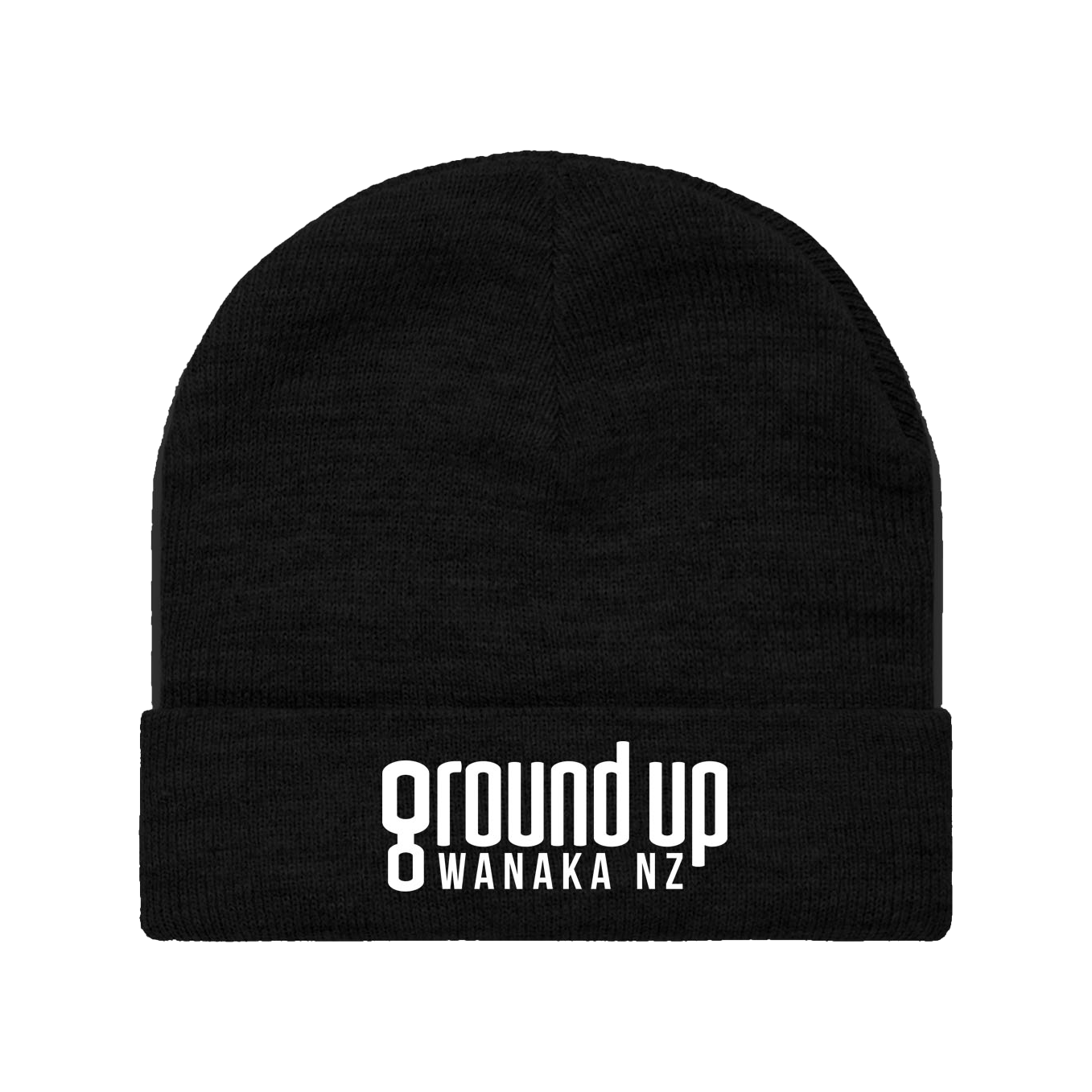 Ground Up Black Beanie